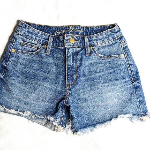 Denim Cutoff Shorts Universal Thread size 0 - Picture 1 of 9